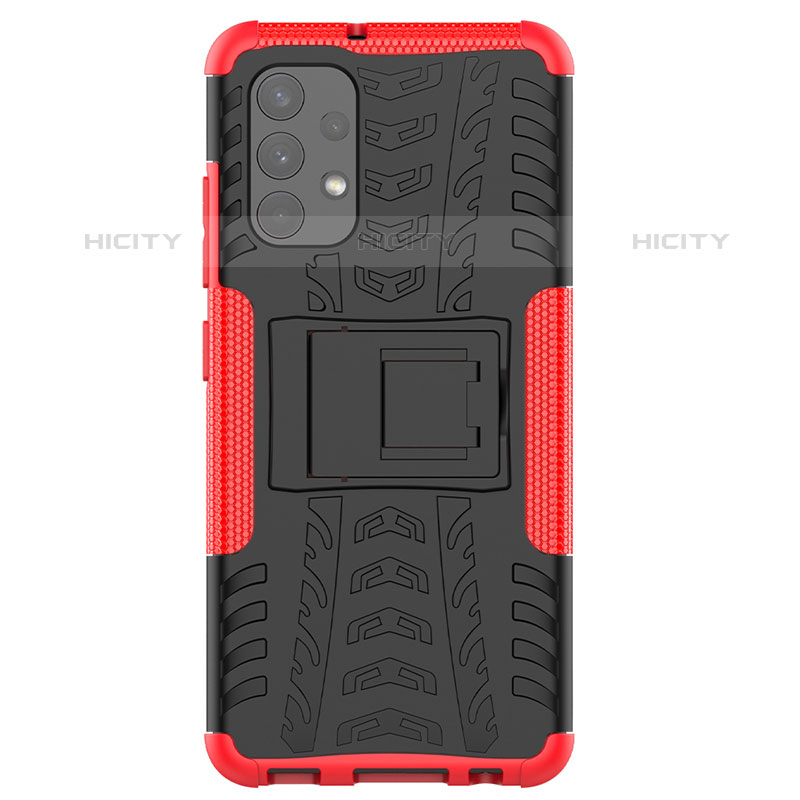 Funda Bumper Silicona y Plastico Mate Carcasa con Soporte JX2 para Samsung Galaxy M32 5G