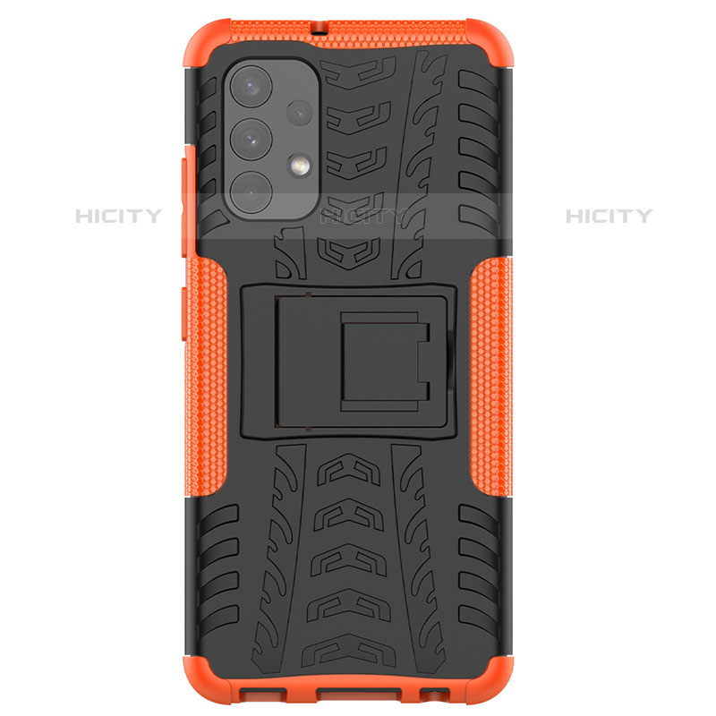 Funda Bumper Silicona y Plastico Mate Carcasa con Soporte JX2 para Samsung Galaxy M32 5G