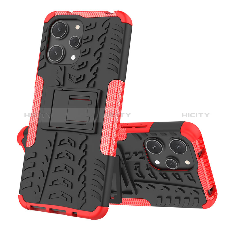 Funda Bumper Silicona y Plastico Mate Carcasa con Soporte JX2 para Xiaomi Redmi 12 4G