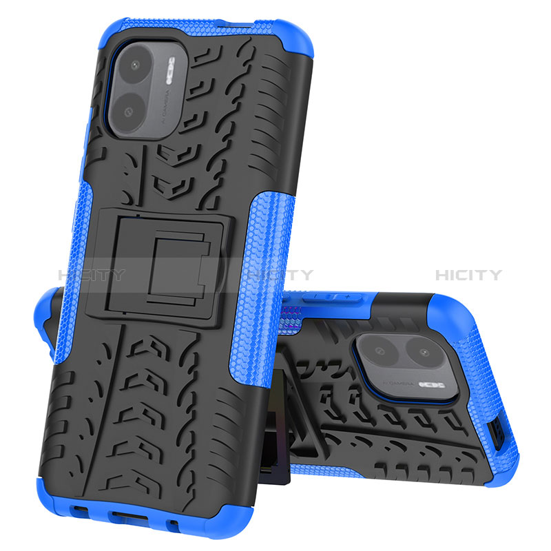 Funda Bumper Silicona y Plastico Mate Carcasa con Soporte JX2 para Xiaomi Redmi A1