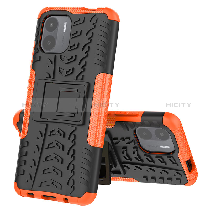 Funda Bumper Silicona y Plastico Mate Carcasa con Soporte JX2 para Xiaomi Redmi A2