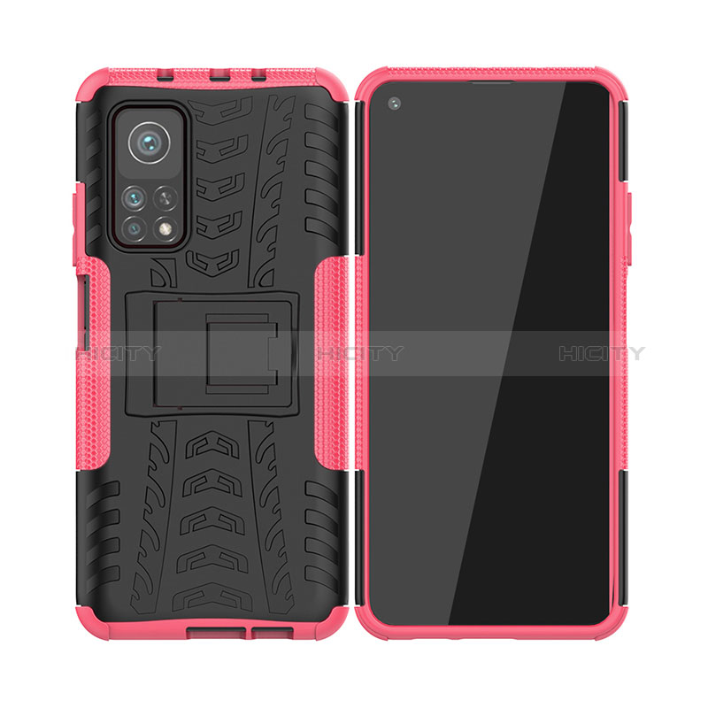 Funda Bumper Silicona y Plastico Mate Carcasa con Soporte JX2 para Xiaomi Redmi K30S 5G