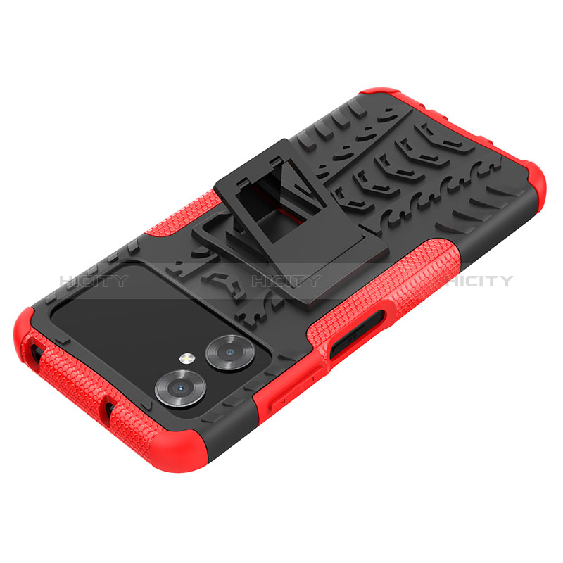 Funda Bumper Silicona y Plastico Mate Carcasa con Soporte JX2 para Xiaomi Redmi Note 11R 5G