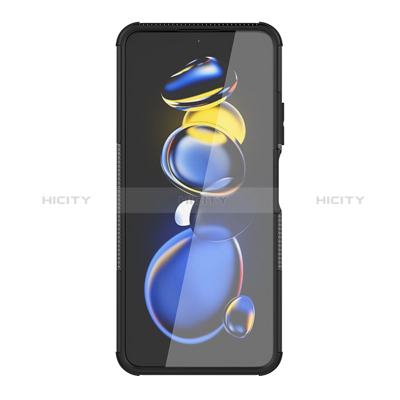 Funda Bumper Silicona y Plastico Mate Carcasa con Soporte JX2 para Xiaomi Redmi Note 12T Pro 5G