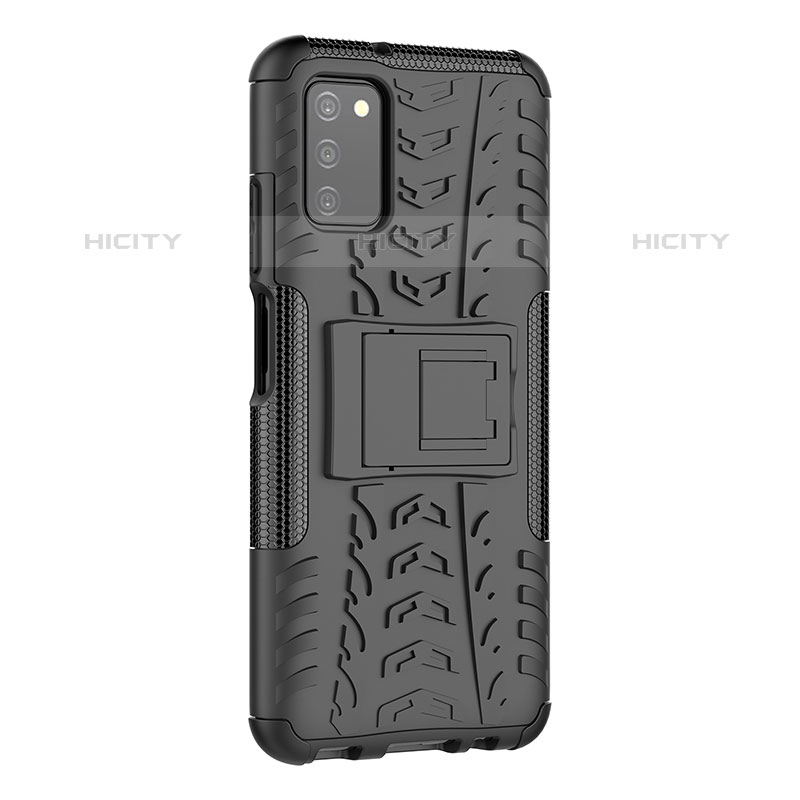 Funda Bumper Silicona y Plastico Mate Carcasa con Soporte JX4 para Samsung Galaxy M02s