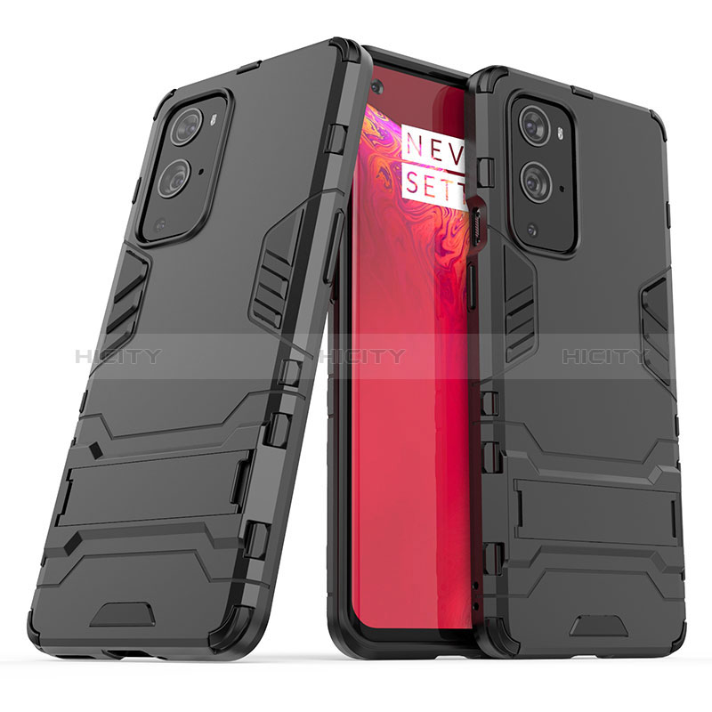 Funda Bumper Silicona y Plastico Mate Carcasa con Soporte KC1 para OnePlus 9 Pro 5G