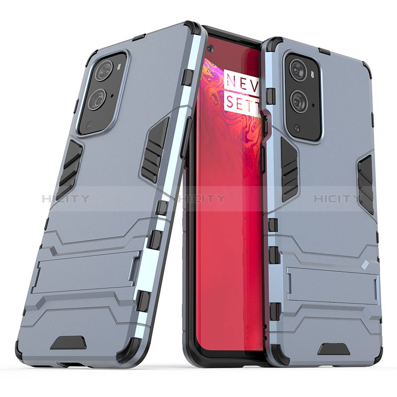 Funda Bumper Silicona y Plastico Mate Carcasa con Soporte KC1 para OnePlus 9 Pro 5G