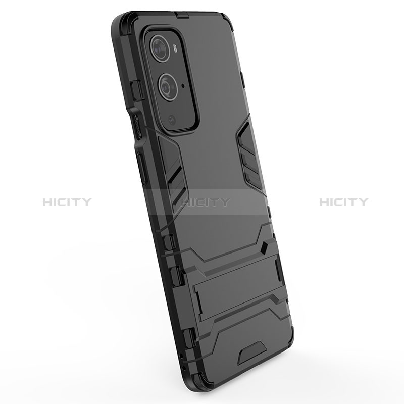 Funda Bumper Silicona y Plastico Mate Carcasa con Soporte KC1 para OnePlus 9 Pro 5G