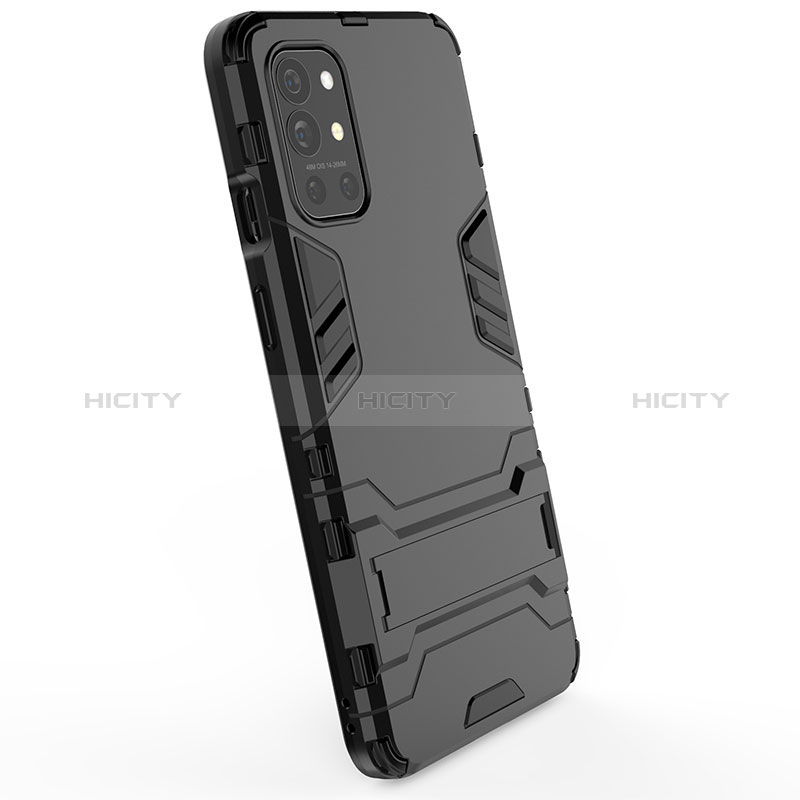 Funda Bumper Silicona y Plastico Mate Carcasa con Soporte KC1 para OnePlus 9R 5G