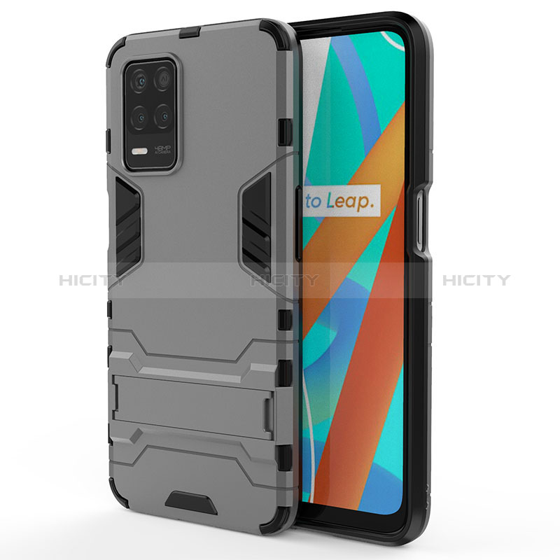 Funda Bumper Silicona y Plastico Mate Carcasa con Soporte KC1 para Realme 8s 5G