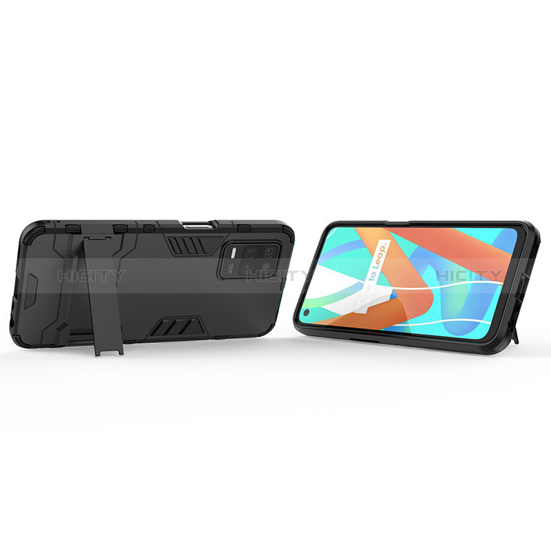 Funda Bumper Silicona y Plastico Mate Carcasa con Soporte KC1 para Realme 8s 5G