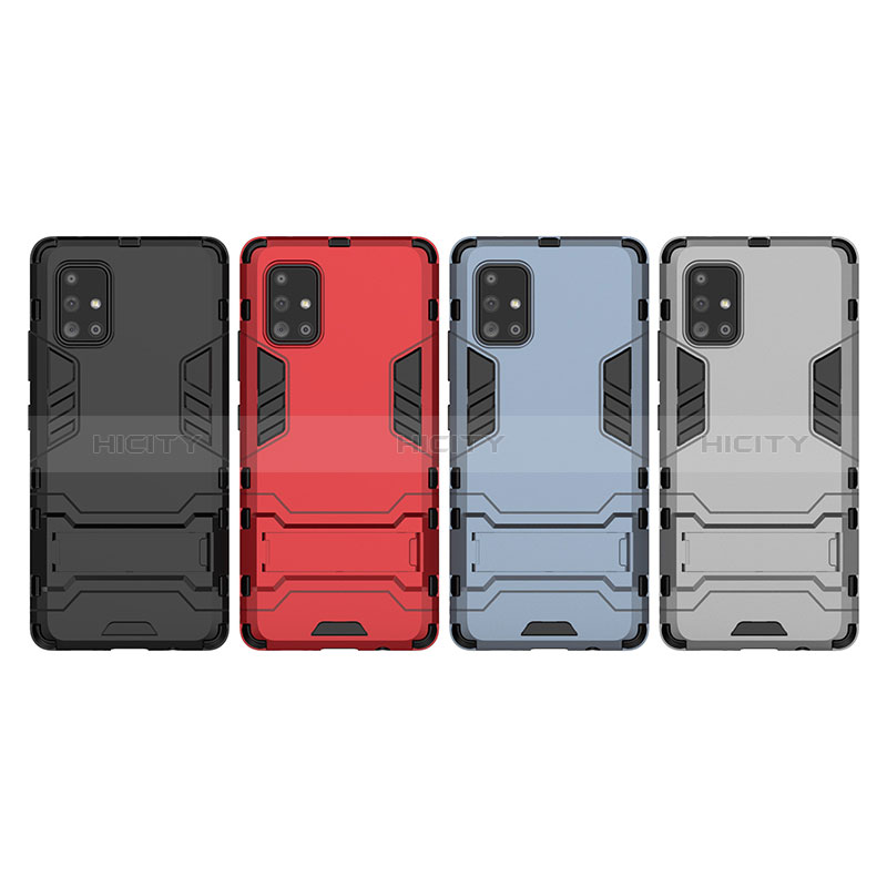 Funda Bumper Silicona y Plastico Mate Carcasa con Soporte KC1 para Samsung Galaxy A71 5G