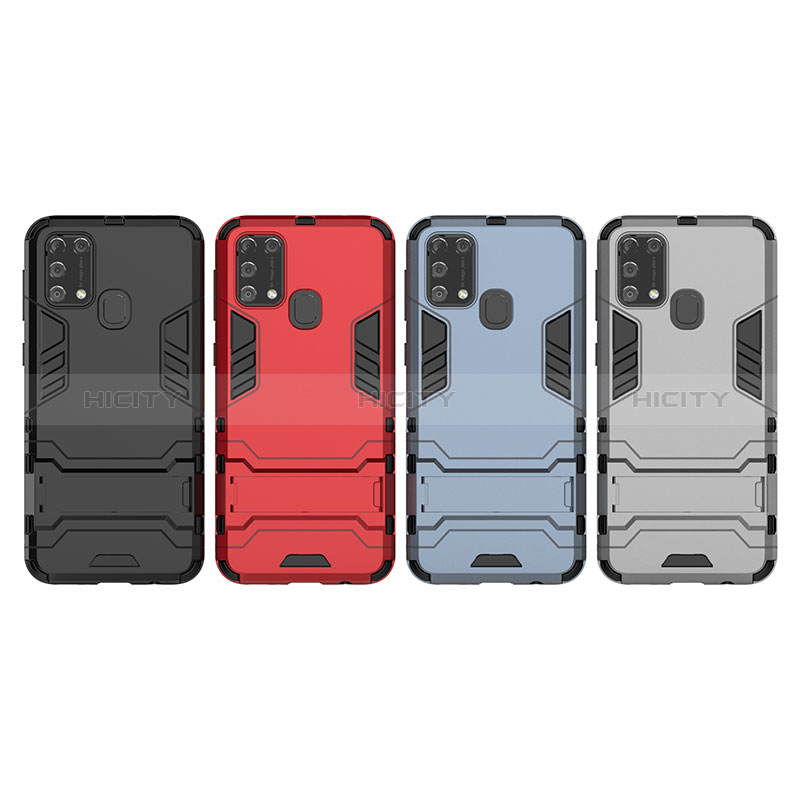 Funda Bumper Silicona y Plastico Mate Carcasa con Soporte KC1 para Samsung Galaxy M31