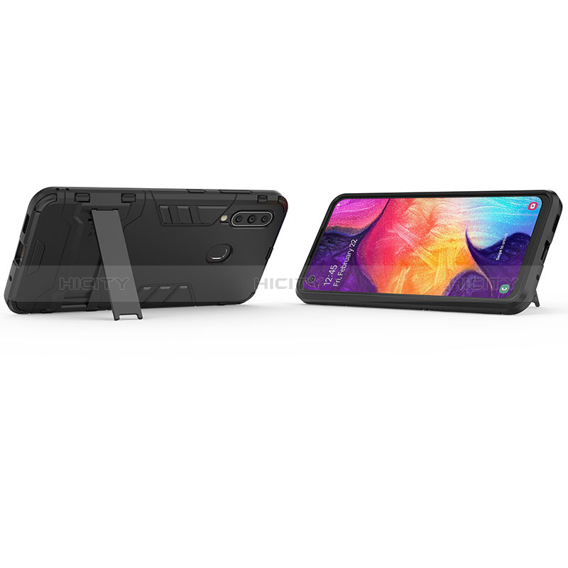 Funda Bumper Silicona y Plastico Mate Carcasa con Soporte KC1 para Samsung Galaxy M40