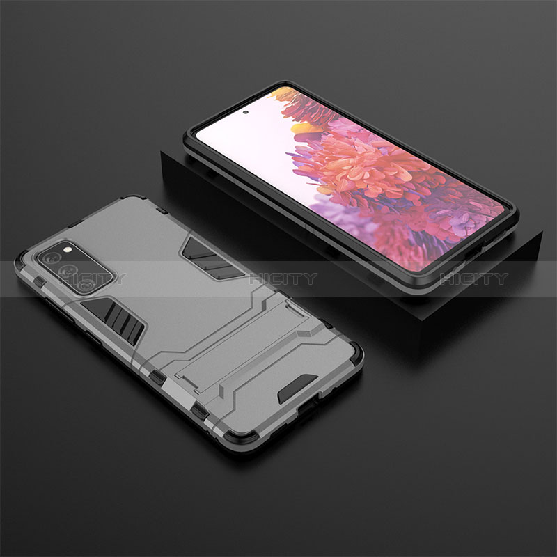 Funda Bumper Silicona y Plastico Mate Carcasa con Soporte KC1 para Samsung Galaxy S20 FE 5G