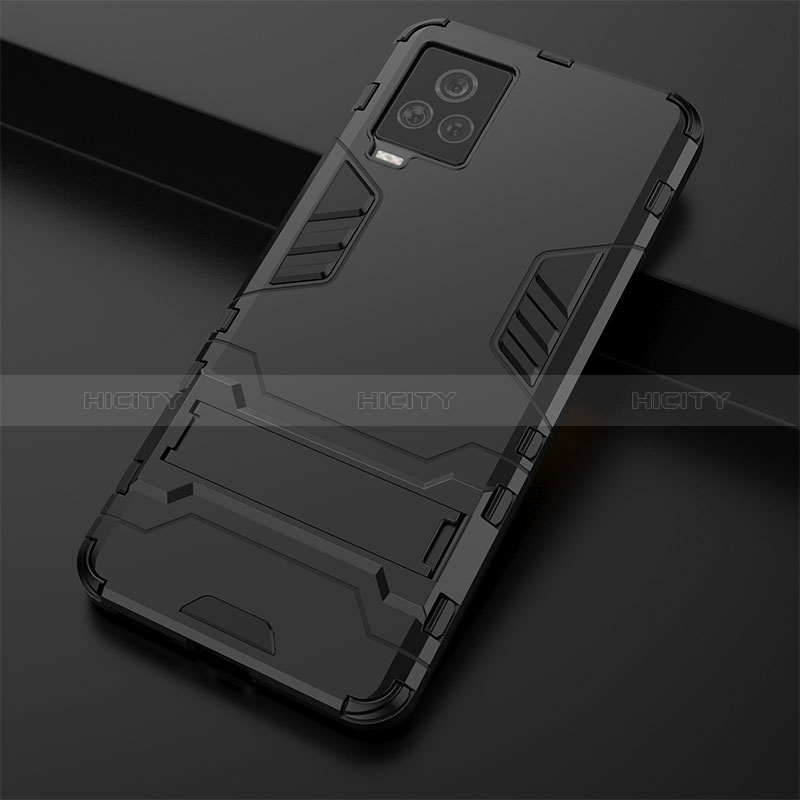 Funda Bumper Silicona y Plastico Mate Carcasa con Soporte KC1 para Vivo iQOO 7 Legend 5G