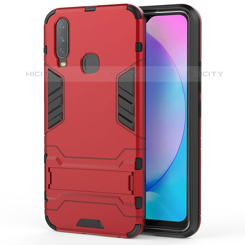 Funda Bumper Silicona y Plastico Mate Carcasa con Soporte KC1 para Vivo Y11