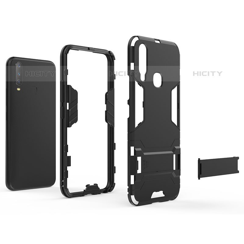 Funda Bumper Silicona y Plastico Mate Carcasa con Soporte KC1 para Vivo Y12