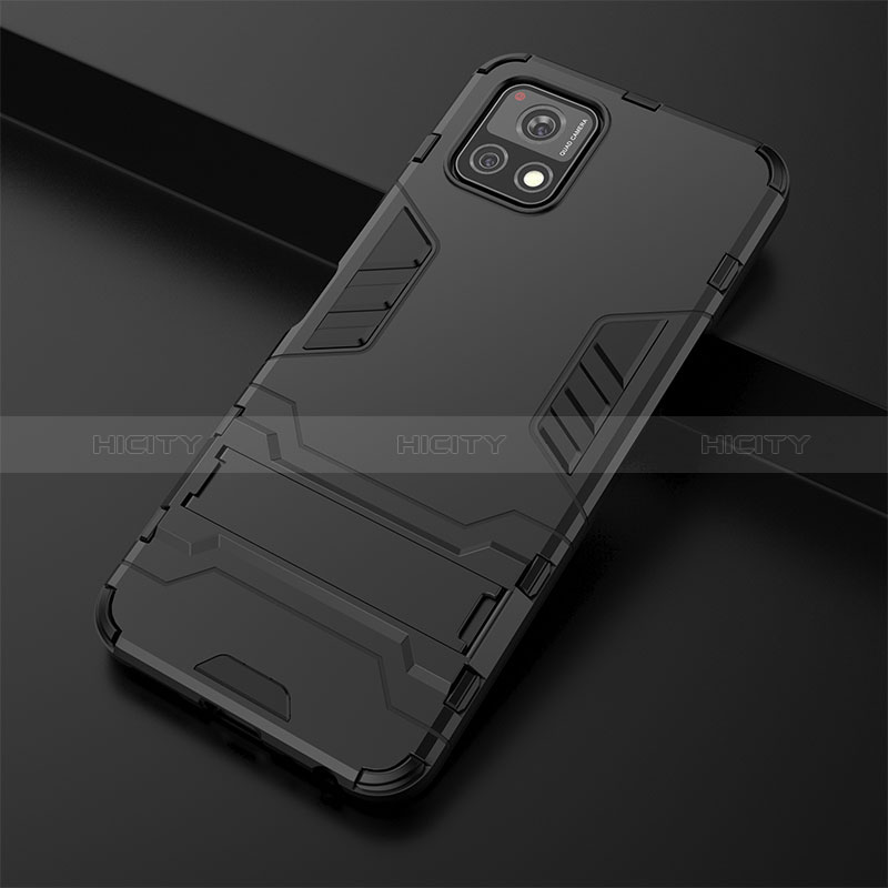 Funda Bumper Silicona y Plastico Mate Carcasa con Soporte KC1 para Vivo Y72 India