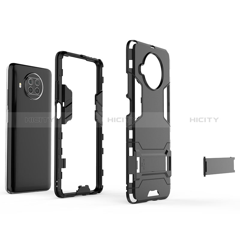 Funda Bumper Silicona y Plastico Mate Carcasa con Soporte KC1 para Xiaomi Mi 10i 5G