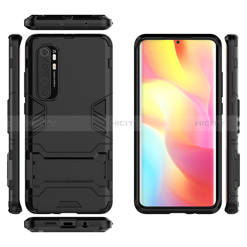 Funda Bumper Silicona y Plastico Mate Carcasa con Soporte KC1 para Xiaomi Mi Note 10 Lite