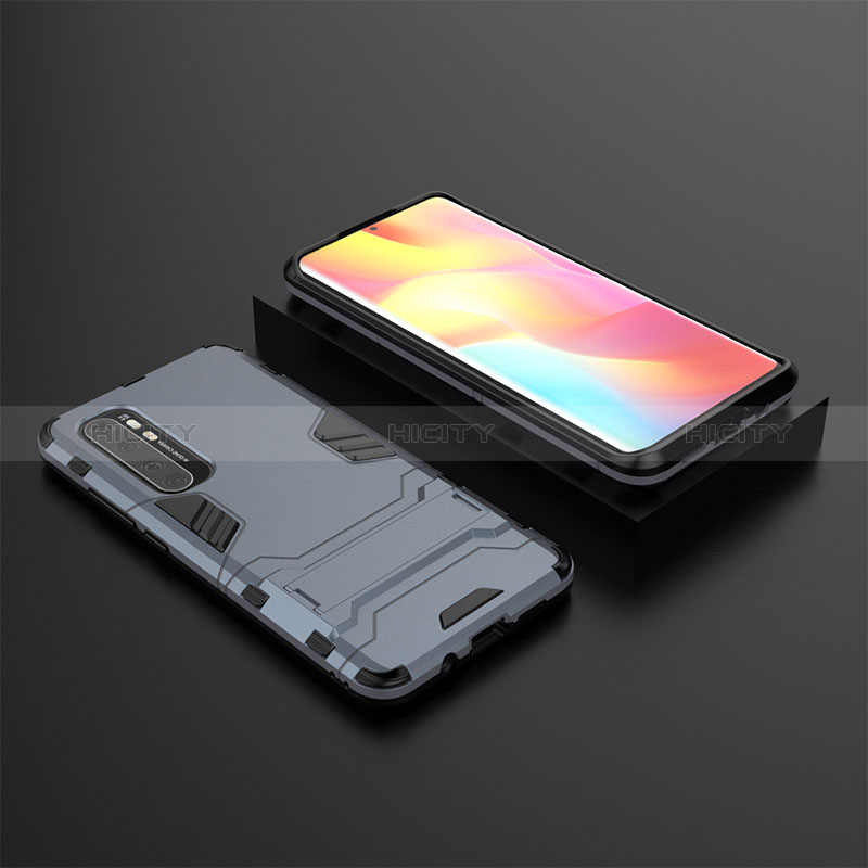 Funda Bumper Silicona y Plastico Mate Carcasa con Soporte KC1 para Xiaomi Mi Note 10 Lite