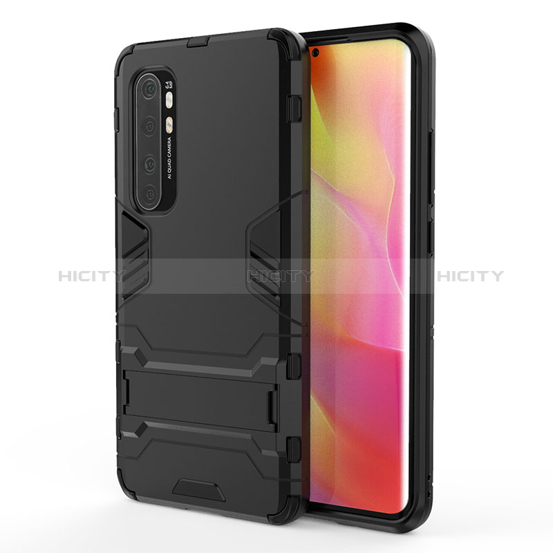 Funda Bumper Silicona y Plastico Mate Carcasa con Soporte KC1 para Xiaomi Mi Note 10 Lite