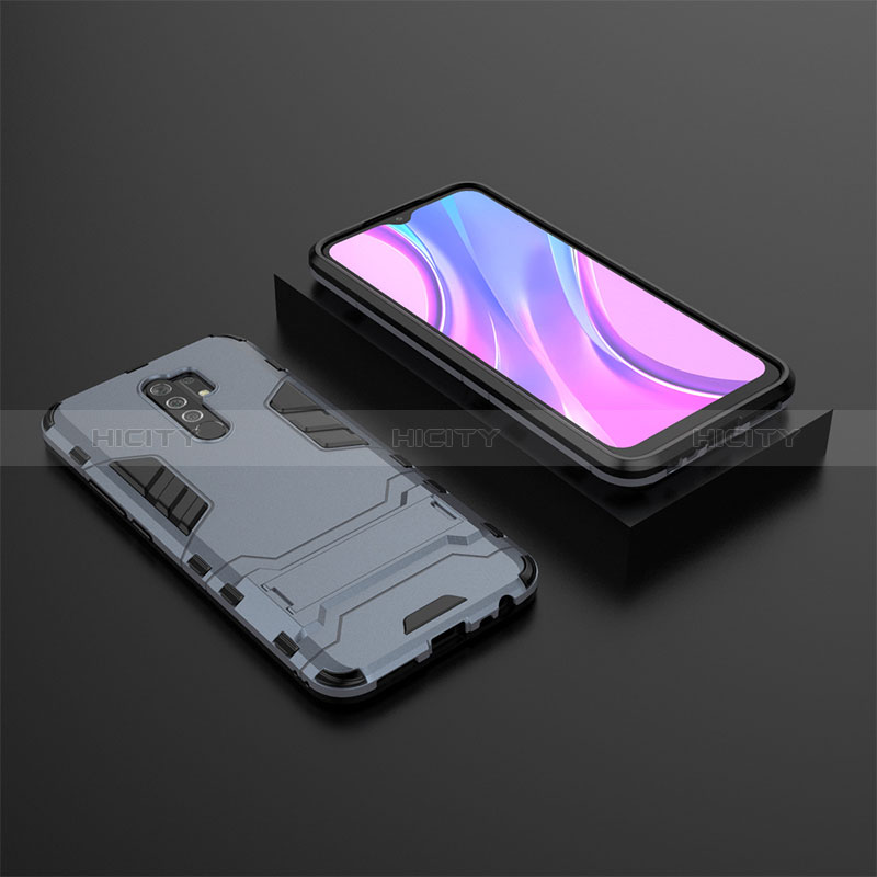 Funda Bumper Silicona y Plastico Mate Carcasa con Soporte KC1 para Xiaomi Poco M2