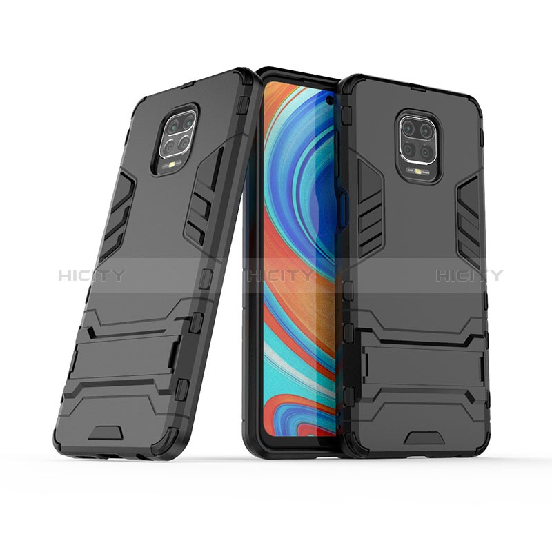 Funda Bumper Silicona y Plastico Mate Carcasa con Soporte KC1 para Xiaomi Poco M2 Pro