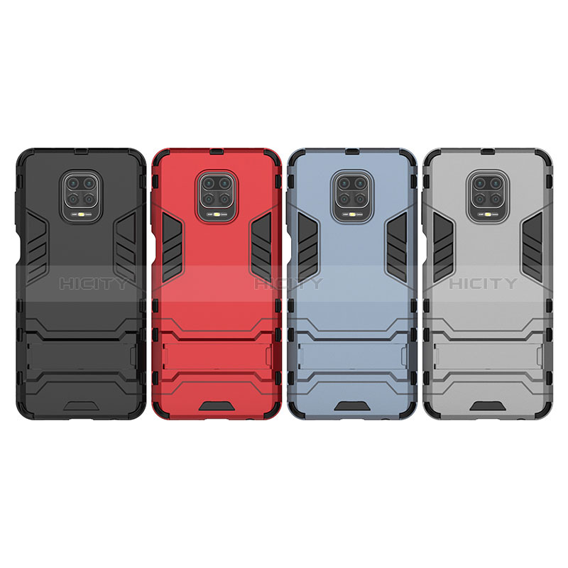 Funda Bumper Silicona y Plastico Mate Carcasa con Soporte KC1 para Xiaomi Poco M2 Pro