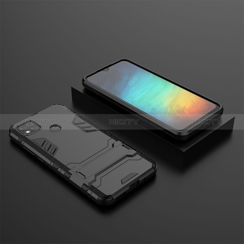 Funda Bumper Silicona y Plastico Mate Carcasa con Soporte KC1 para Xiaomi Redmi 10A 4G