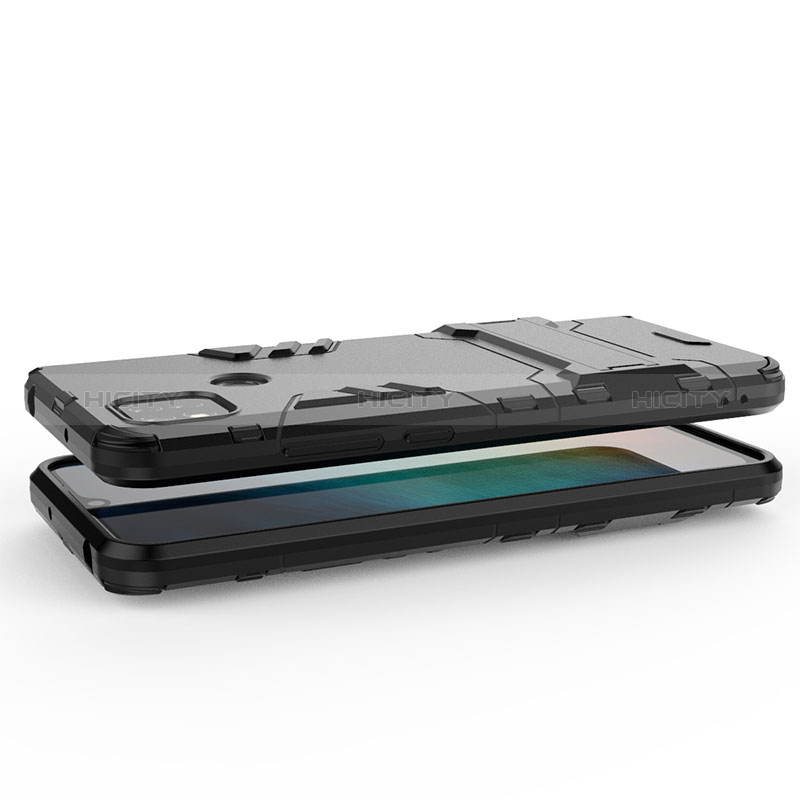 Funda Bumper Silicona y Plastico Mate Carcasa con Soporte KC1 para Xiaomi Redmi 10A 4G