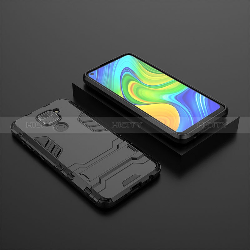 Funda Bumper Silicona y Plastico Mate Carcasa con Soporte KC1 para Xiaomi Redmi 10X 4G