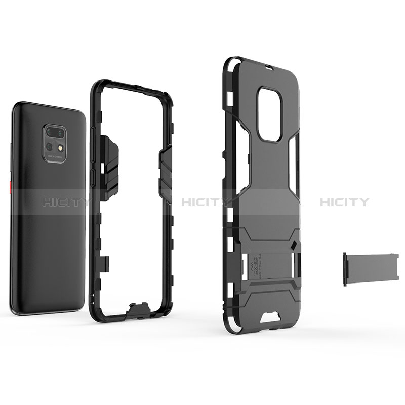 Funda Bumper Silicona y Plastico Mate Carcasa con Soporte KC1 para Xiaomi Redmi 10X 5G