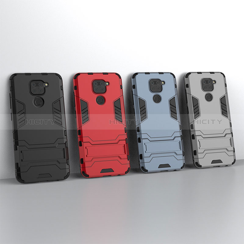 Funda Bumper Silicona y Plastico Mate Carcasa con Soporte KC1 para Xiaomi Redmi Note 9