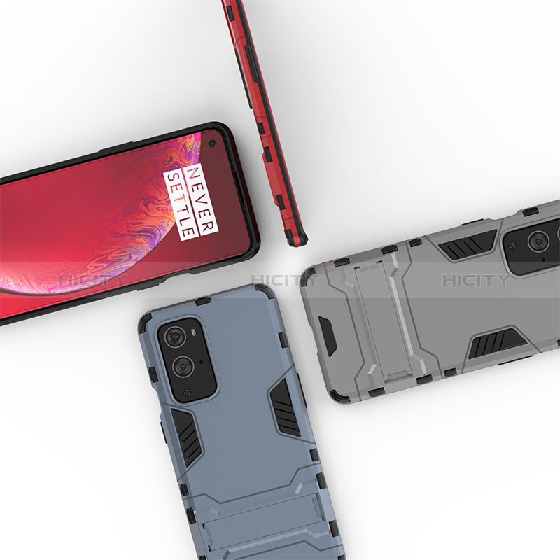 Funda Bumper Silicona y Plastico Mate Carcasa con Soporte KC2 para OnePlus 9 Pro 5G