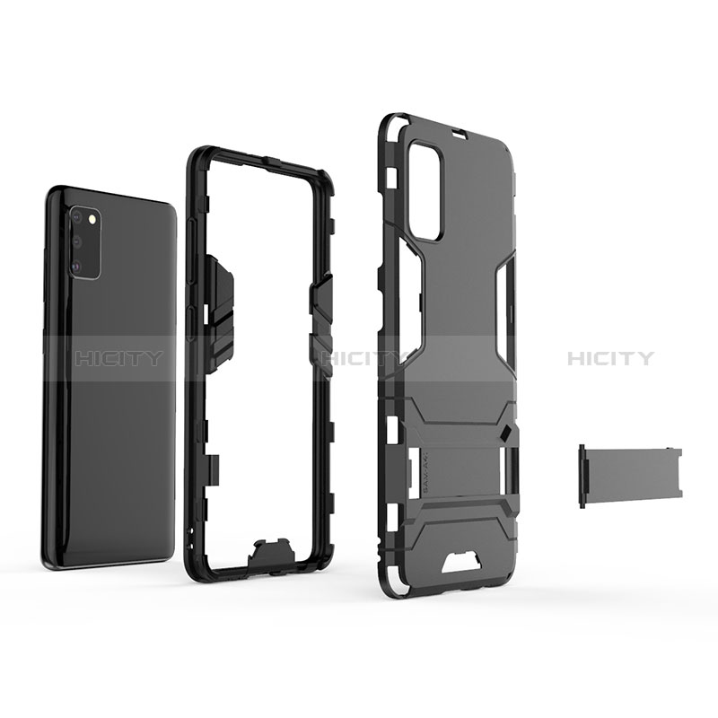 Funda Bumper Silicona y Plastico Mate Carcasa con Soporte KC2 para Samsung Galaxy A41