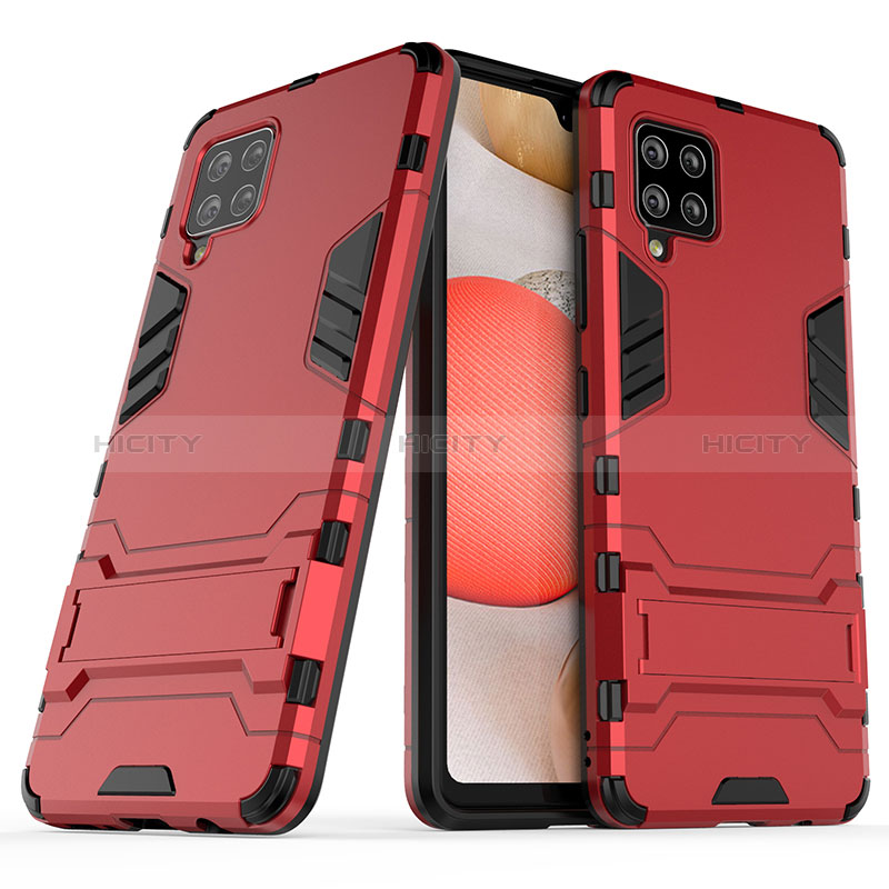 Funda Bumper Silicona y Plastico Mate Carcasa con Soporte KC2 para Samsung Galaxy A42 5G