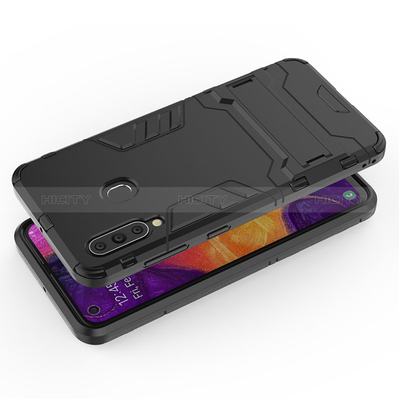 Funda Bumper Silicona y Plastico Mate Carcasa con Soporte KC2 para Samsung Galaxy A60