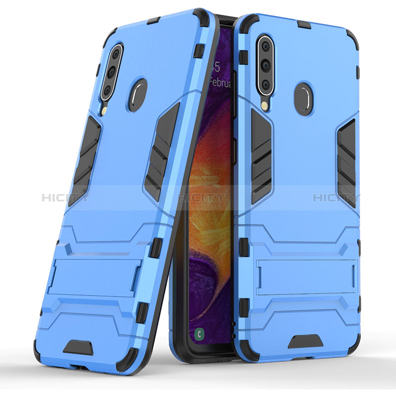 Funda Bumper Silicona y Plastico Mate Carcasa con Soporte KC2 para Samsung Galaxy M40