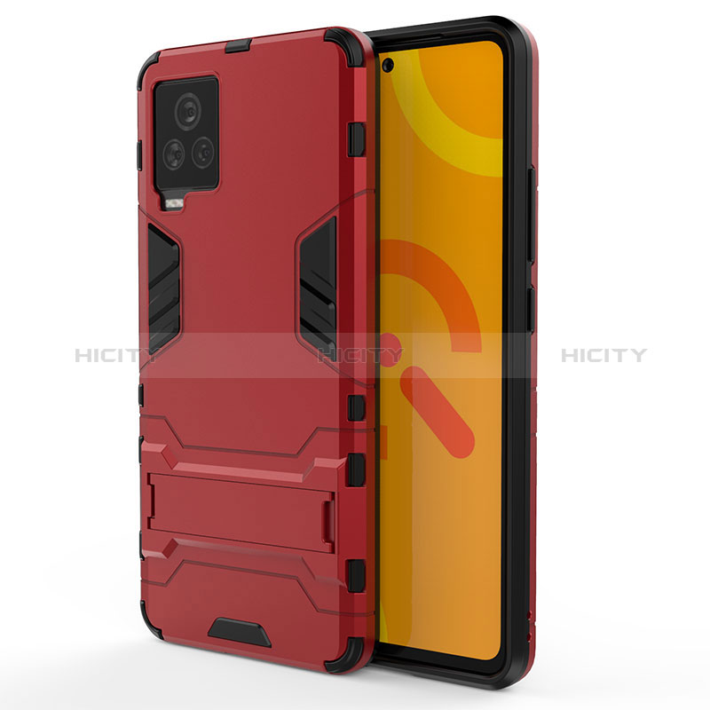 Funda Bumper Silicona y Plastico Mate Carcasa con Soporte KC2 para Vivo iQOO 7 Legend 5G