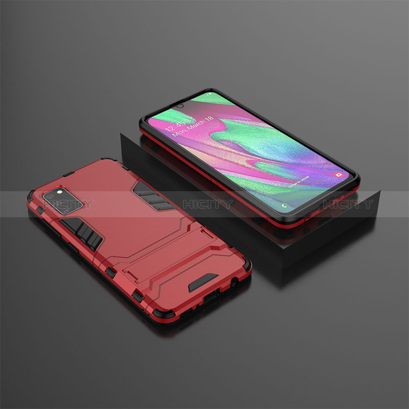 Funda Bumper Silicona y Plastico Mate Carcasa con Soporte KC3 para Samsung Galaxy A41