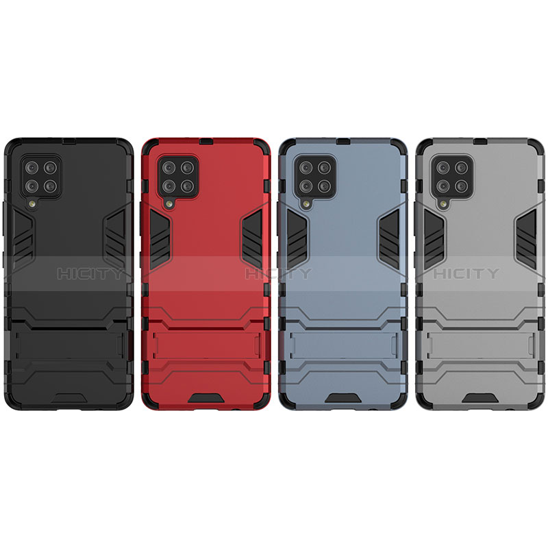 Funda Bumper Silicona y Plastico Mate Carcasa con Soporte KC3 para Samsung Galaxy A42 5G