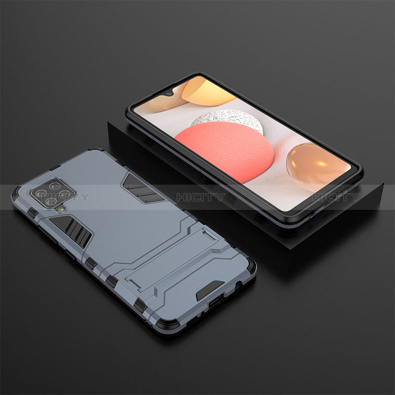 Funda Bumper Silicona y Plastico Mate Carcasa con Soporte KC3 para Samsung Galaxy A42 5G