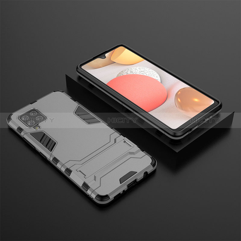 Funda Bumper Silicona y Plastico Mate Carcasa con Soporte KC3 para Samsung Galaxy A42 5G