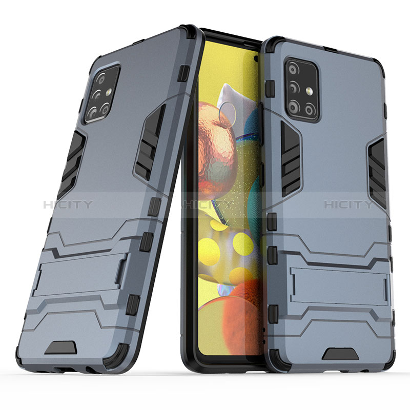 Funda Bumper Silicona y Plastico Mate Carcasa con Soporte KC3 para Samsung Galaxy A51 4G