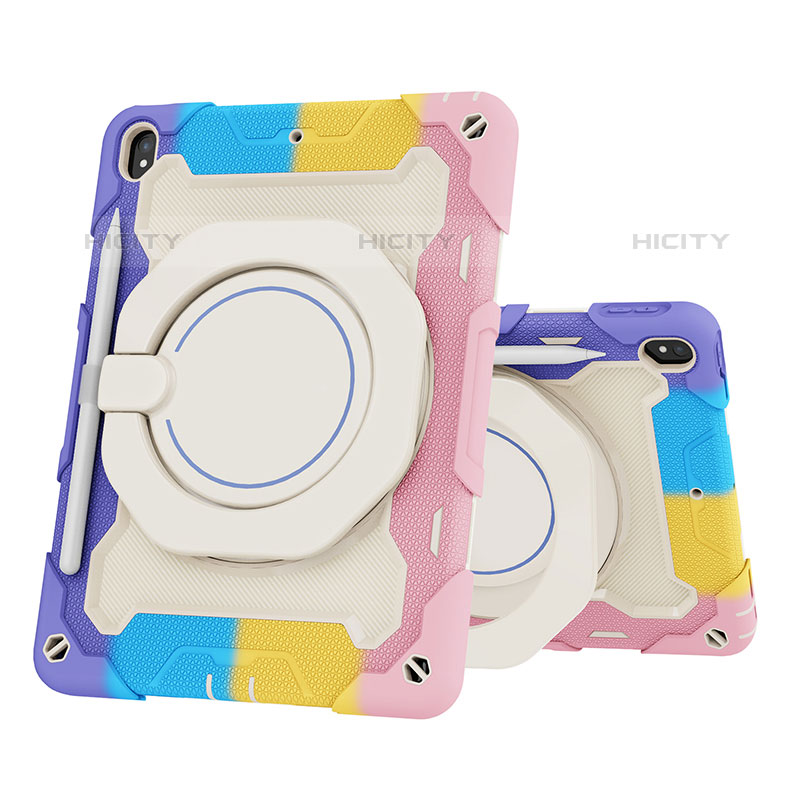 Funda Bumper Silicona y Plastico Mate Carcasa con Soporte L01 para Apple iPad Air 3