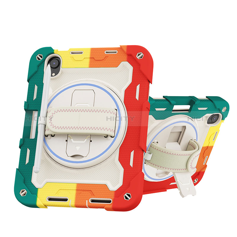 Funda Bumper Silicona y Plastico Mate Carcasa con Soporte L01 para Apple iPad Mini 6