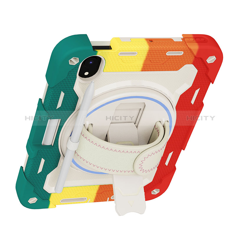 Funda Bumper Silicona y Plastico Mate Carcasa con Soporte L01 para Apple iPad Mini 6