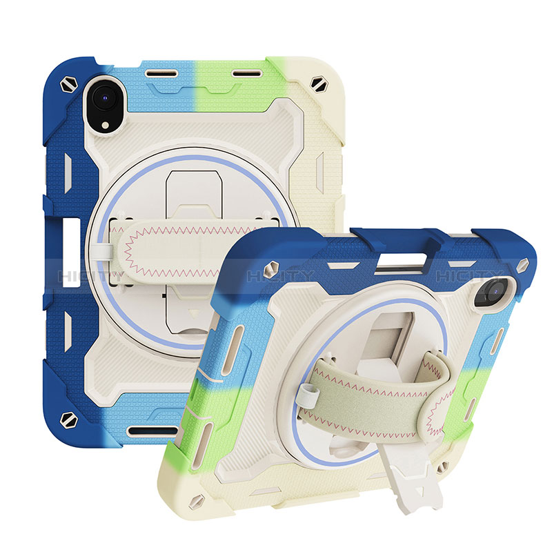 Funda Bumper Silicona y Plastico Mate Carcasa con Soporte L01 para Apple iPad Mini 6